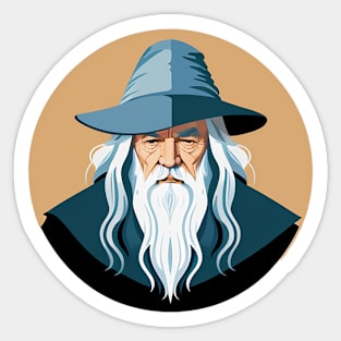 Wise Wizard Wearing Gray Sticker